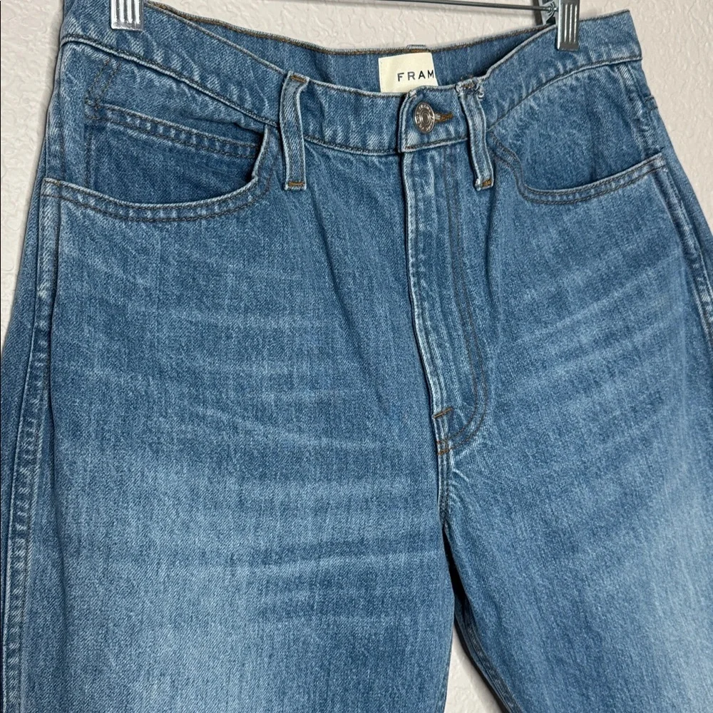 Frame True Straight Leg Riverwalk Jeans Size 29 Medium Wash Full Length - Picture 4 of 8